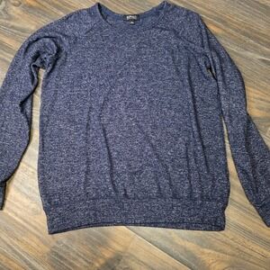 Buffalo David Bitton Heathered Blue Raglan Long Sleeve Sweatshirt Women‎ Small